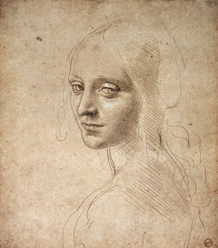 Head of a woman from Leonardo da Vinci