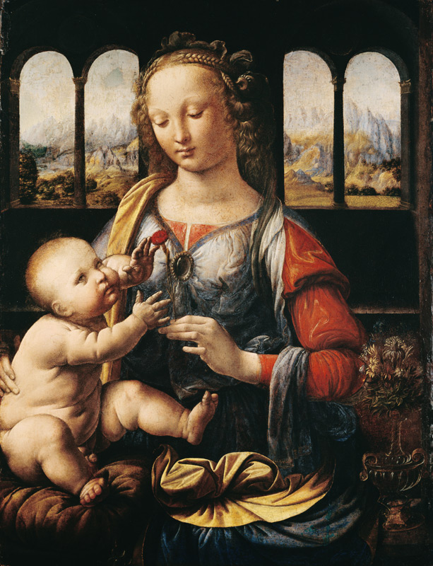 Madonna with the pink from Leonardo da Vinci