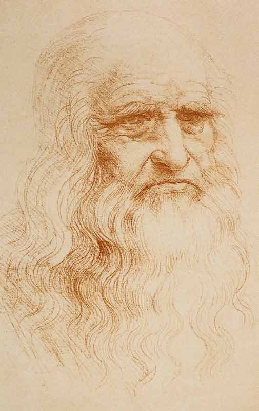 Portrait of a Bearded Man, possibly a Self Portrait from Leonardo da Vinci