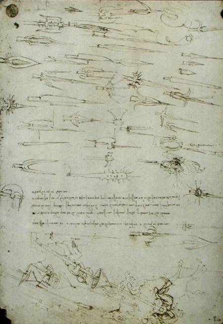 Study of Antique and Medieval Arms from Leonardo da Vinci