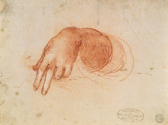 Study of a hand from Leonardo da Vinci