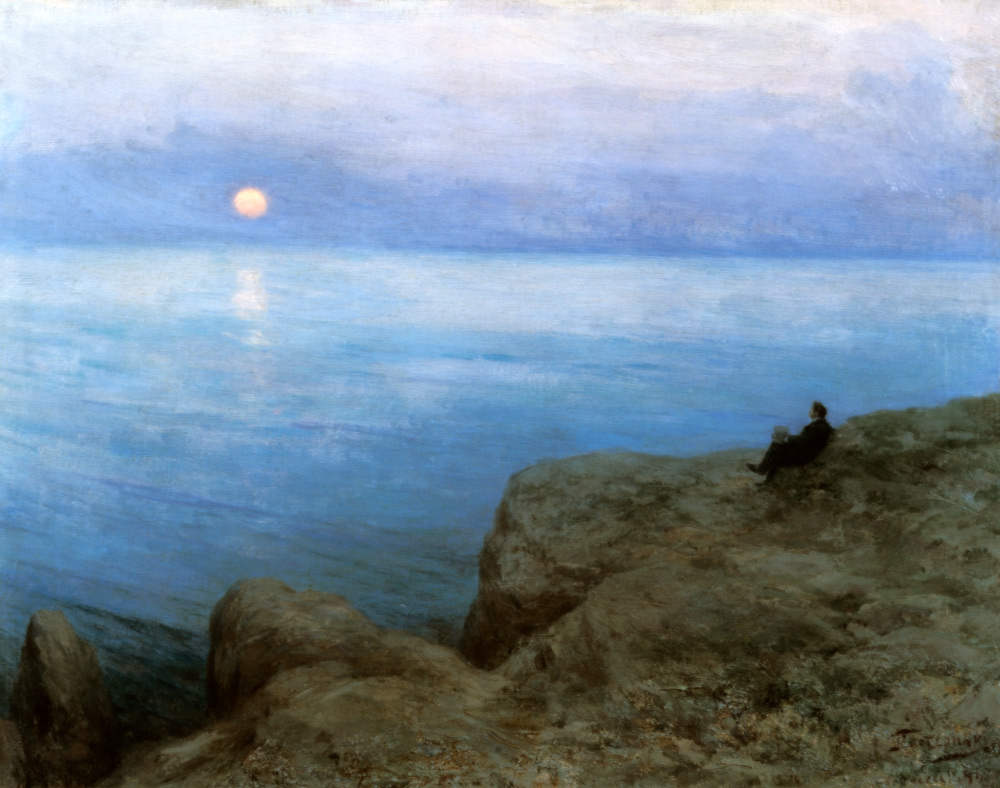 The poet Alexander Pushkin at the seashore from Leonid Ossipowitsch Pasternak