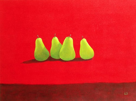 Pears on Red Cloth (oil on canvas)  from Lincoln  Seligman
