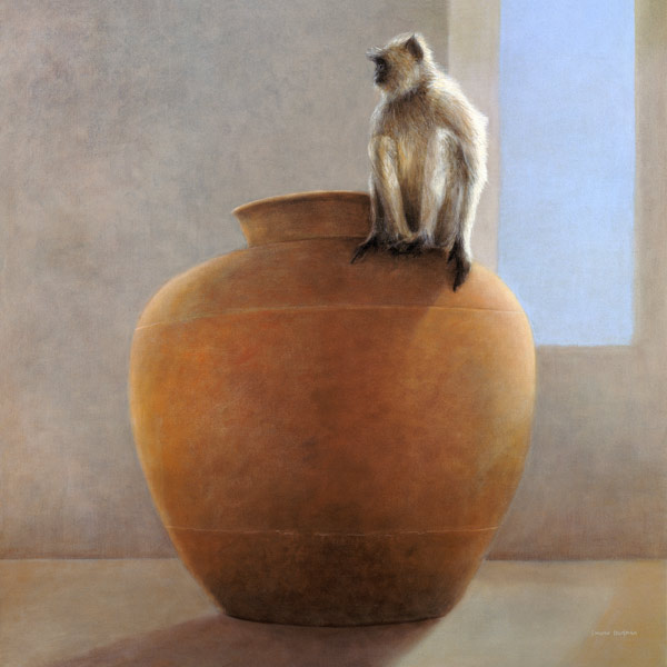 Temple Monkey (oil on canvas)  from Lincoln  Seligman