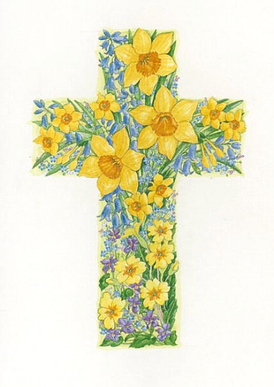 Floral Cross II, 2000 (w/c on paper)  from Linda  Benton
