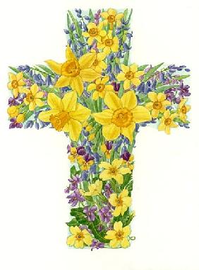 Floral Cross I, 1998 (w/c on paper) 