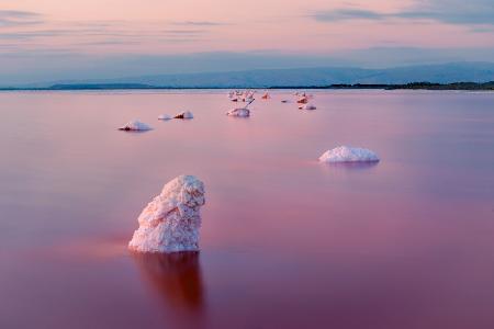 Beautiful pink salt lake