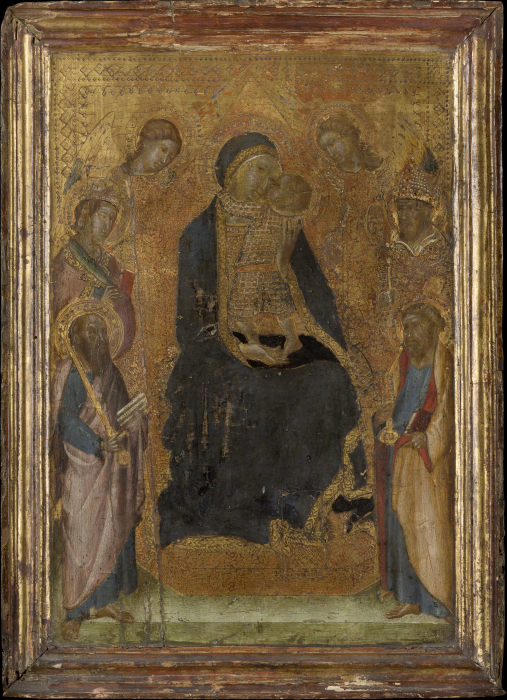 Madonna and Child Enthroned, with Saints and Angels from Lippo Vanni