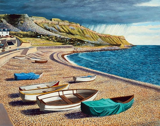 After a Storm on Chesil Beach, 2007 (oil on gessoed plywood)  from Liz  Wright