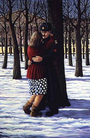 Lovers outside the Admiralty, St. Petersburg, 1990  from Liz  Wright