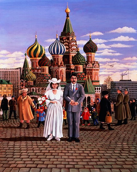 Moscow Wedding, St. Basils, Red Square from Liz  Wright