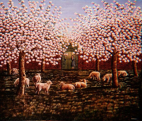 Sheep in the Orchard, 1987  from Liz  Wright