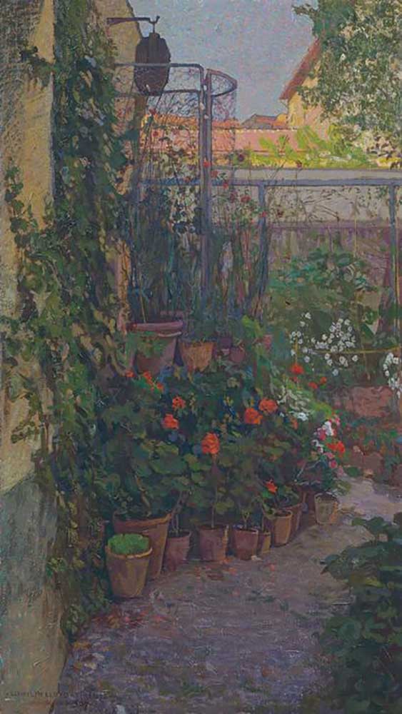 The triptych or the blooming garden from Llewelyn Lloyd