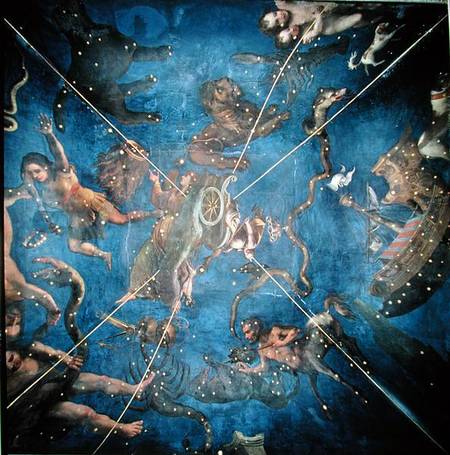 Signs of the Zodiac, detail from the ceiling of the Sala dello Zodiaco from Lorenzo Costa