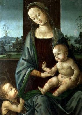 Madonna and Child with the Infant St. John the Baptist from Lorenzo di Credi