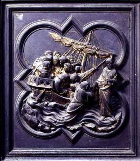 Jesus Walks on Water and Saves Peter, eighth panel of the North Doors of the Baptistery of San Giova from Lorenzo Ghiberti