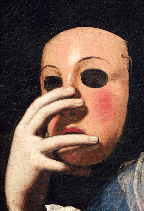 Woman with a Mask (detail of 154158) from Lorenzo Lippi