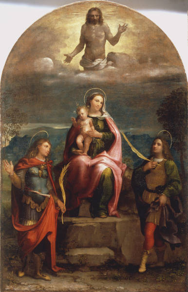 L.Lotto / Mary w.Child, Vitus, Modestus from Lorenzo Lotto
