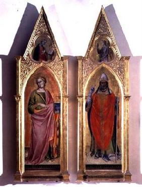 St. Catherine and St. Callixtus (tempera on panel)