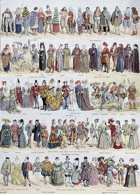 Pictorial history of clothing in Ancient Gaul and in France up to the beginning of the seventeenth c