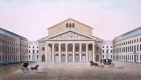 Theatre Royal, Brussels, from 'Choix des Monuments, Edifices et Maisons les plus remarquables du Roy from Louis Damesme