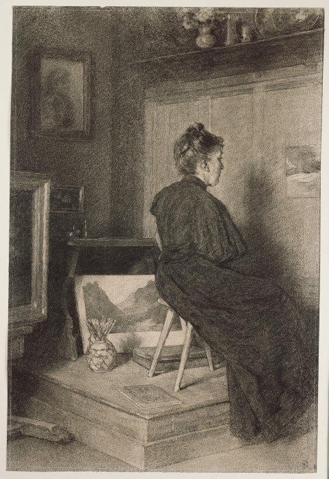 Mary Eysen im Atelier der Villa Holstein in Meran-Obermais from Louis Eysen