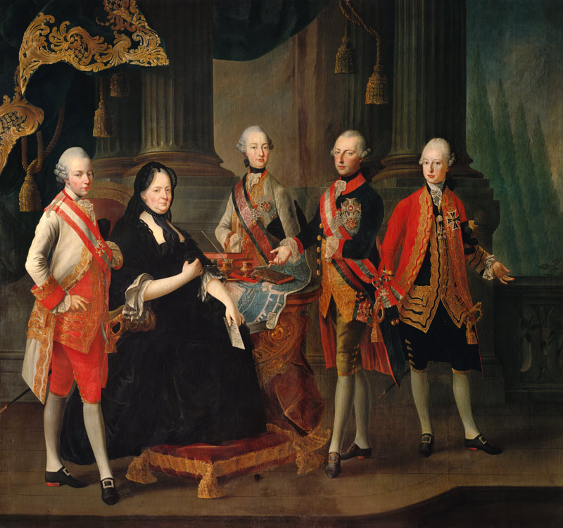 Maria Theresia with four sons from Louis Joseph Maurice
