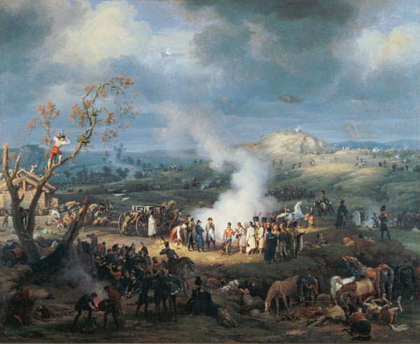 Napoleon (1769-1821) Visiting a Bivouac on the Eve of the Battle of Austerlitz, 1st December 1805 from Louis Lejeune