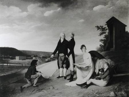 Oberkampf (1738-1815), his Two Sons and his Eldest Daughter in Front of the Jouy-en-Josas Factory from Louis-Léopold Boilly