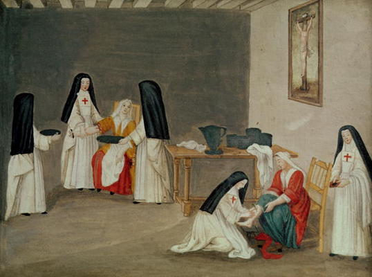 Caring for the Sick, from 'L'Abbaye de Port-Royal', c.1710 (gouache on paper) from Louise Madelaine Cochin