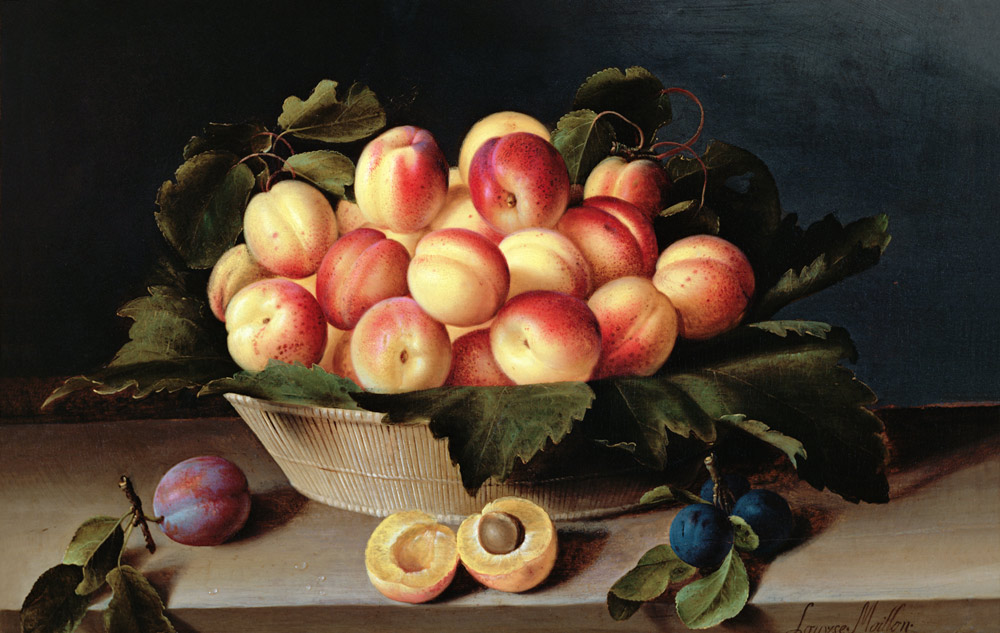 Basket of Apricots from Louise Moillon