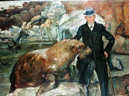 Carl Hagenbeck (1844-1913) in His Zoo from Lovis Corinth