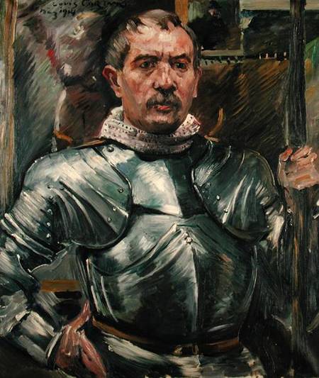 Self portrait in armour from Lovis Corinth