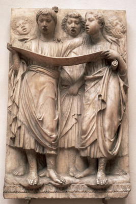 Singing angels, relief from the Cantoria by Luca della Robbia (1400-82), c.1435 (marble) from Luca  della Robbia