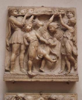 Trumpeting angels, relief from the Cantoria