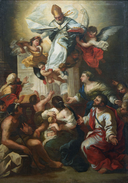 L.Giordano,hl.Nikolaus rettet Mundschenk from Luca Giordano