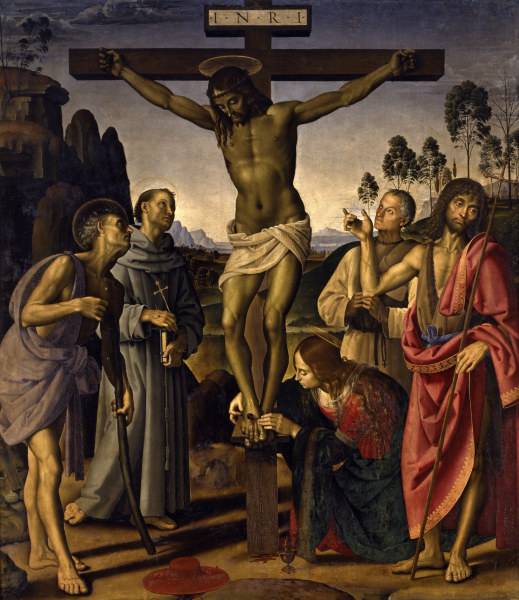 Crucifixion , Signorelli & Perugino from Luca Signorelli