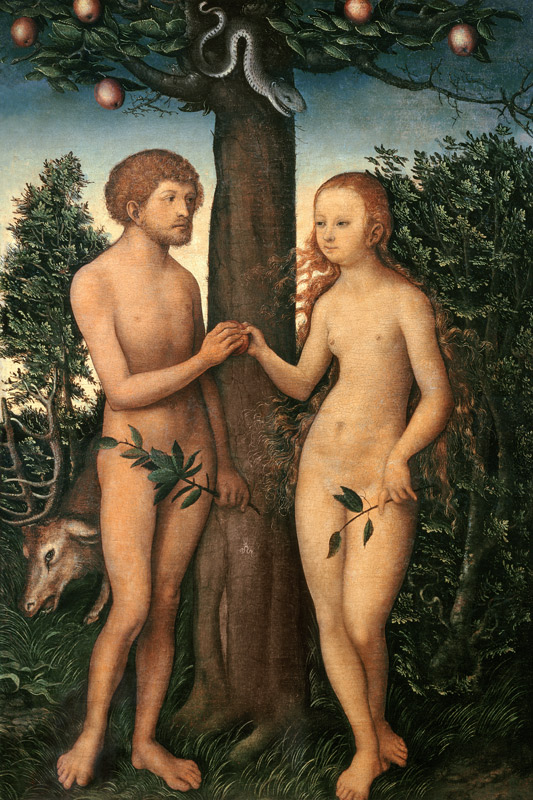 Adam and Eve from Lucas Cranach the Elder