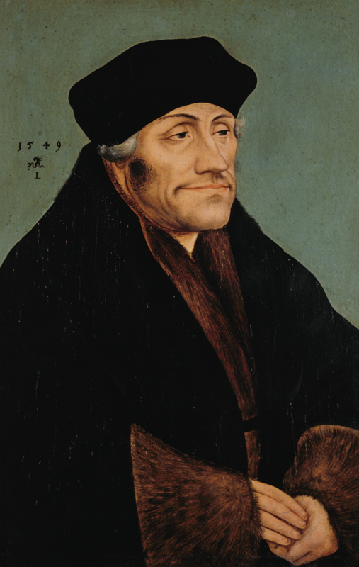Portrait of the Erasmus of Rotterdam. from Lucas Cranach the Elder