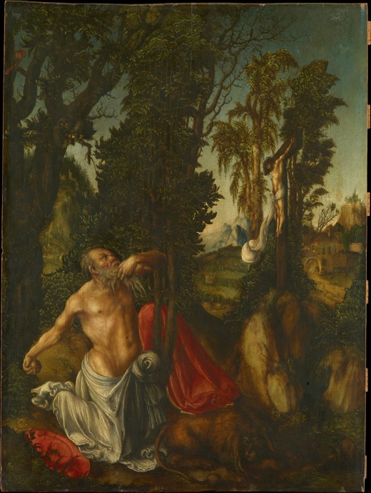 The penitent Saint Jerome from Lucas Cranach the Elder