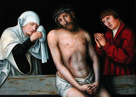 Christ as the Man of Sorrows with the Virgin and St. John from Lucas Cranach the Elder