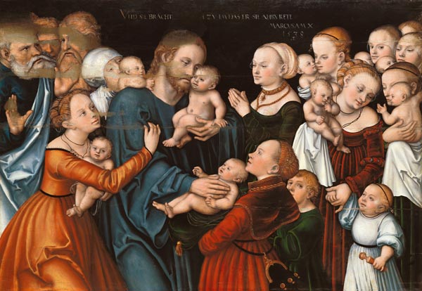 Suffer the Little Children to Come Unto Me from Lucas Cranach the Elder