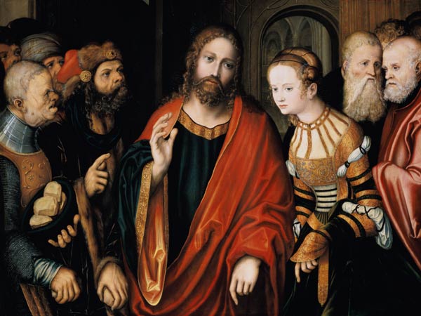 Christ and the Woman Taken in Adultery from Lucas Cranach the Elder