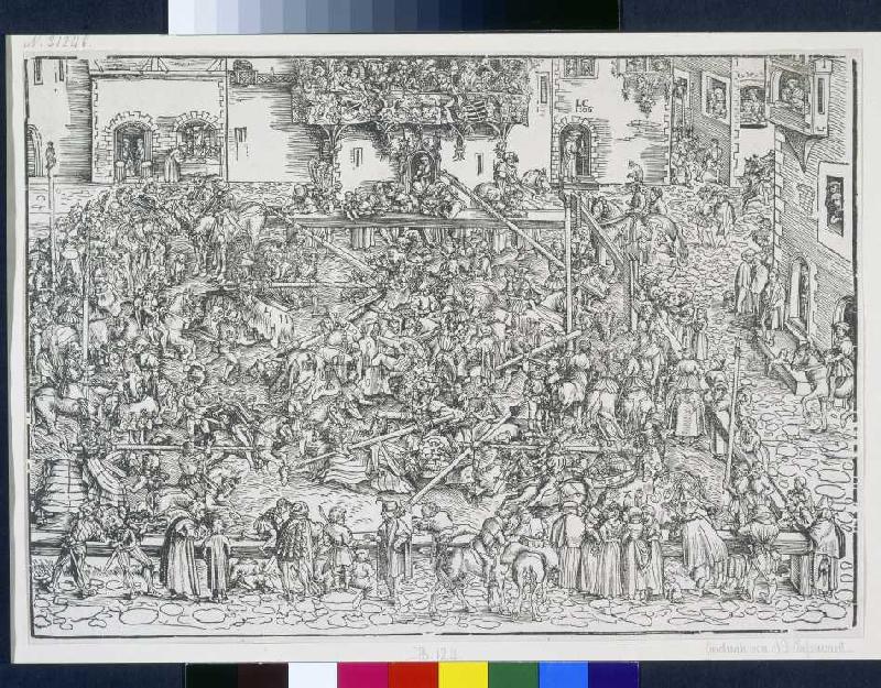 Das Turnier am Marktplatz. from Lucas Cranach the Elder