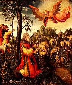 The angel appears to St. Joachim. from Lucas Cranach the Elder