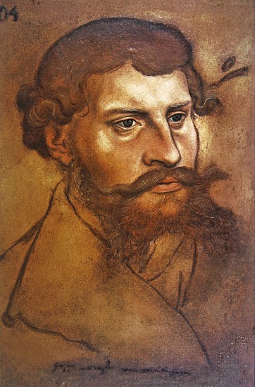 Ernest I, Duke of Brunswick-Lueneburg (crayon & w/c) from Lucas Cranach the Elder