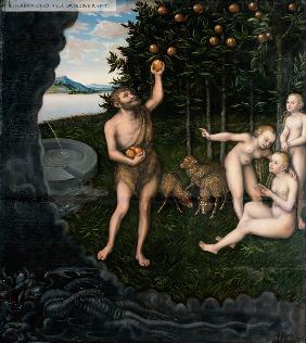 Hercules stealing the apples from the Hesperides (From The Labours of Hercules)