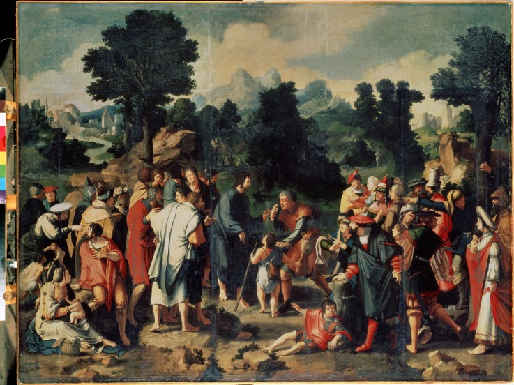 The Healing of Blind Man of Jericho (Central panel) from Lucas van Leyden