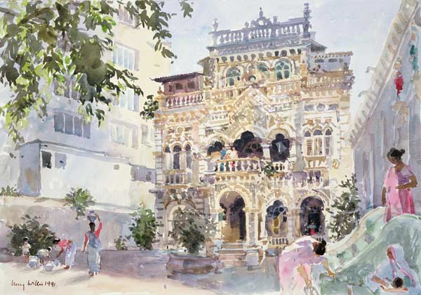 House on the Hill, Bombay, 1991 (w/c on paper)  from Lucy Willis