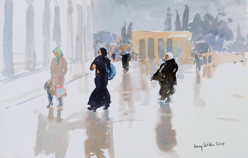 Pilgrims on The Temple Mount, Jerusalem from Lucy Willis